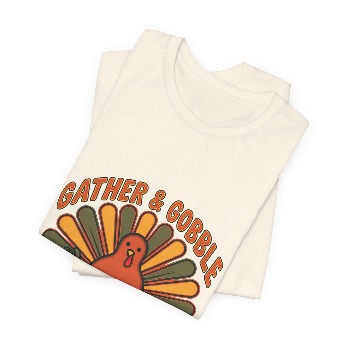 Gather and Gobble Retro Turkey Shirt, Gather and Gobble Thanksgiving Shirt, Retro Turkey Tee