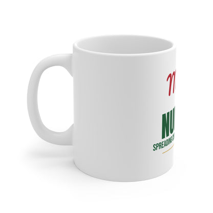 Merry Nursing Spreading Cheer One Shift at a Time Mug, Nurse Christmas Coffee Mug 11oz