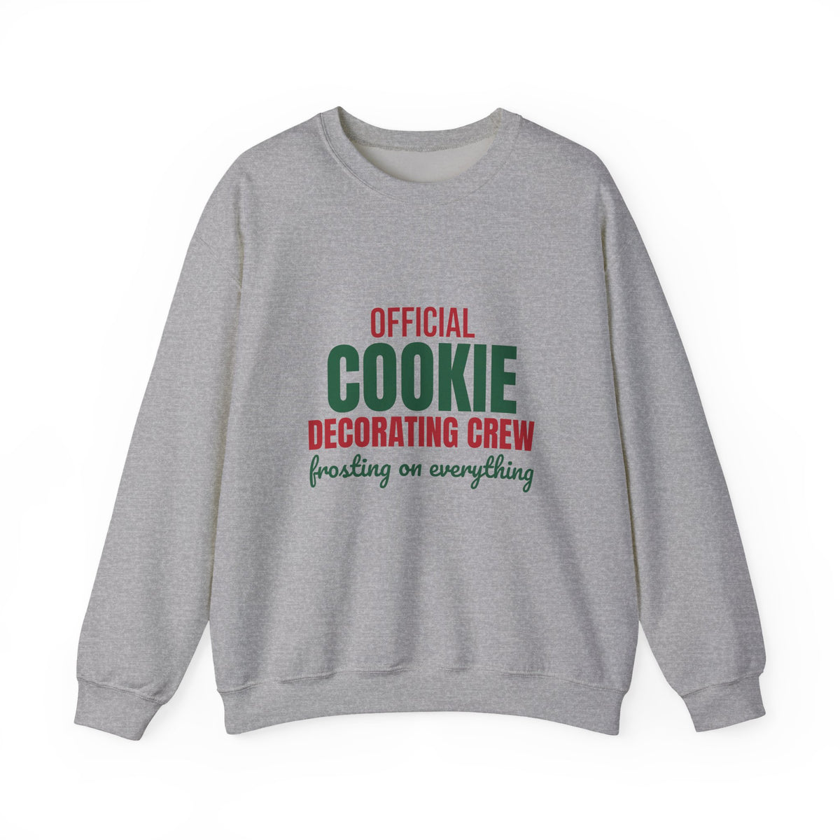 Official Cookie Decorating Crew Frosting on Everything Sweatshirt, Christmas Baking Crewneck Sweatshirt