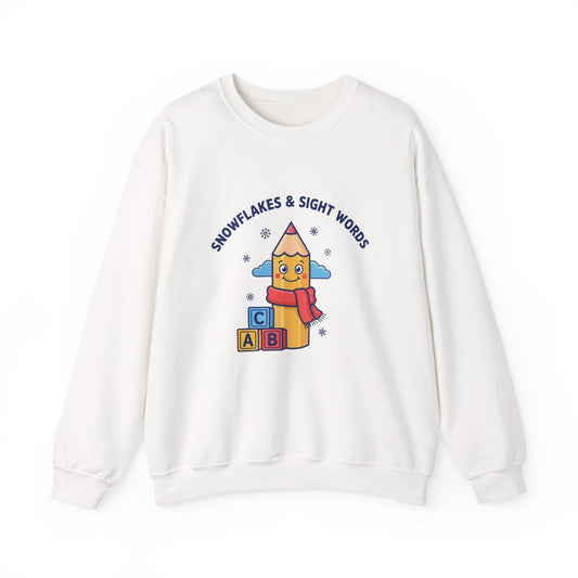 Snowflakes and Sight Words Sweatshirt
