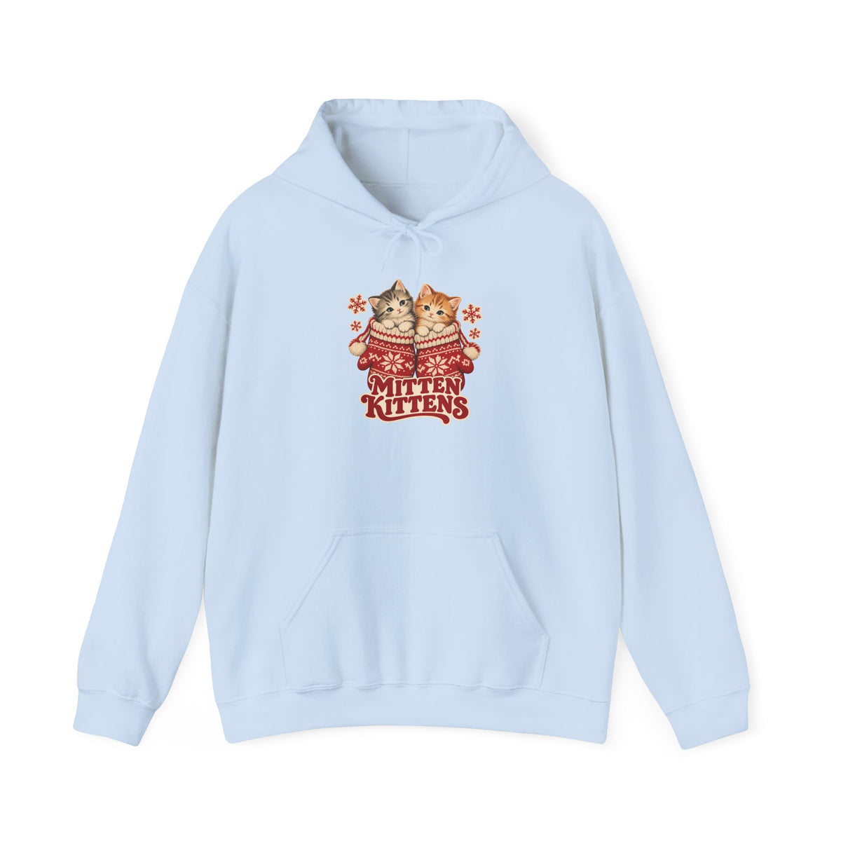Mitten Kittens Cute Winter Cats Hoodie, Winter Kittens Hoodie