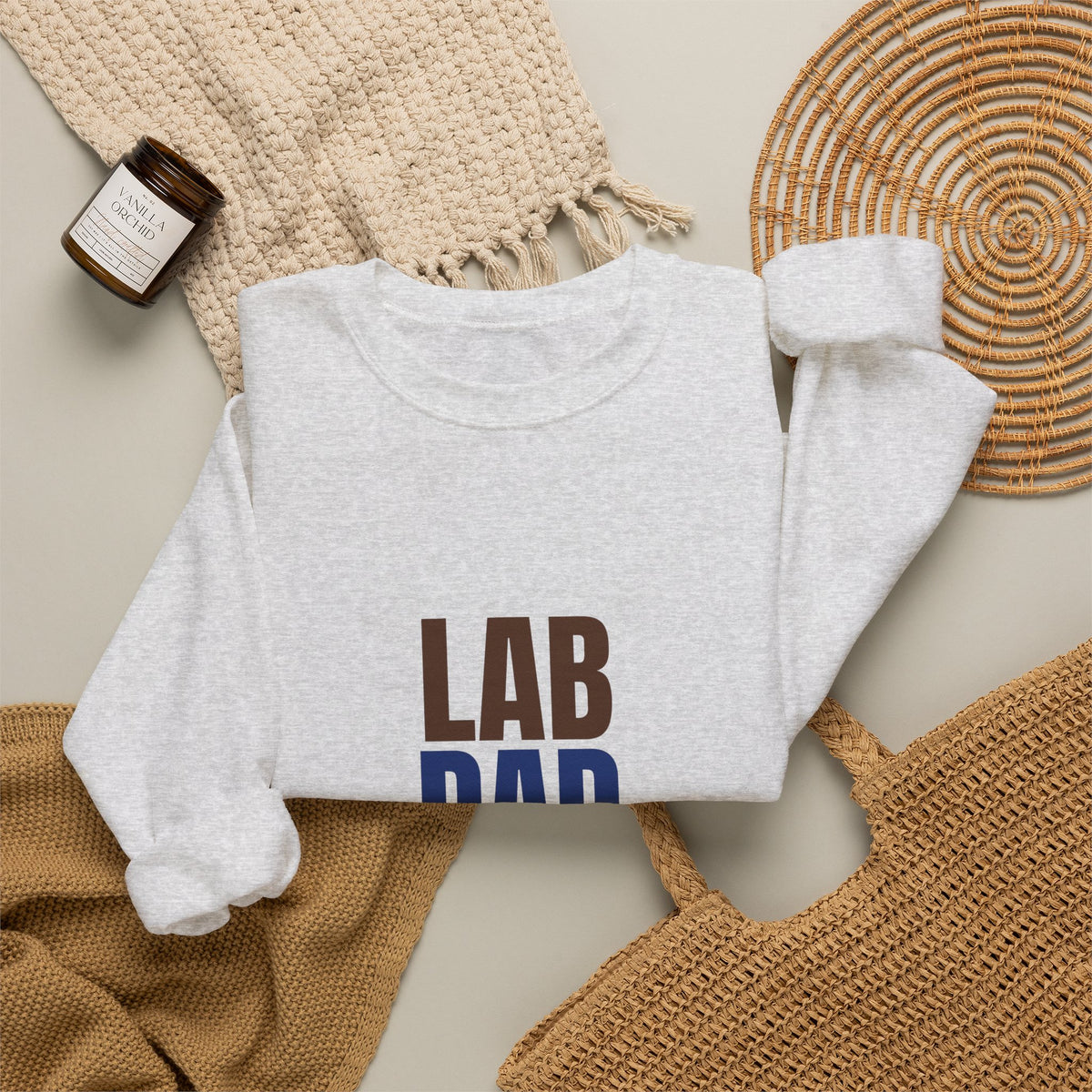 Lab Dad Fetch, Snacks, Repeat Sweatshirt, Lab Dad Crewneck Sweatshirt