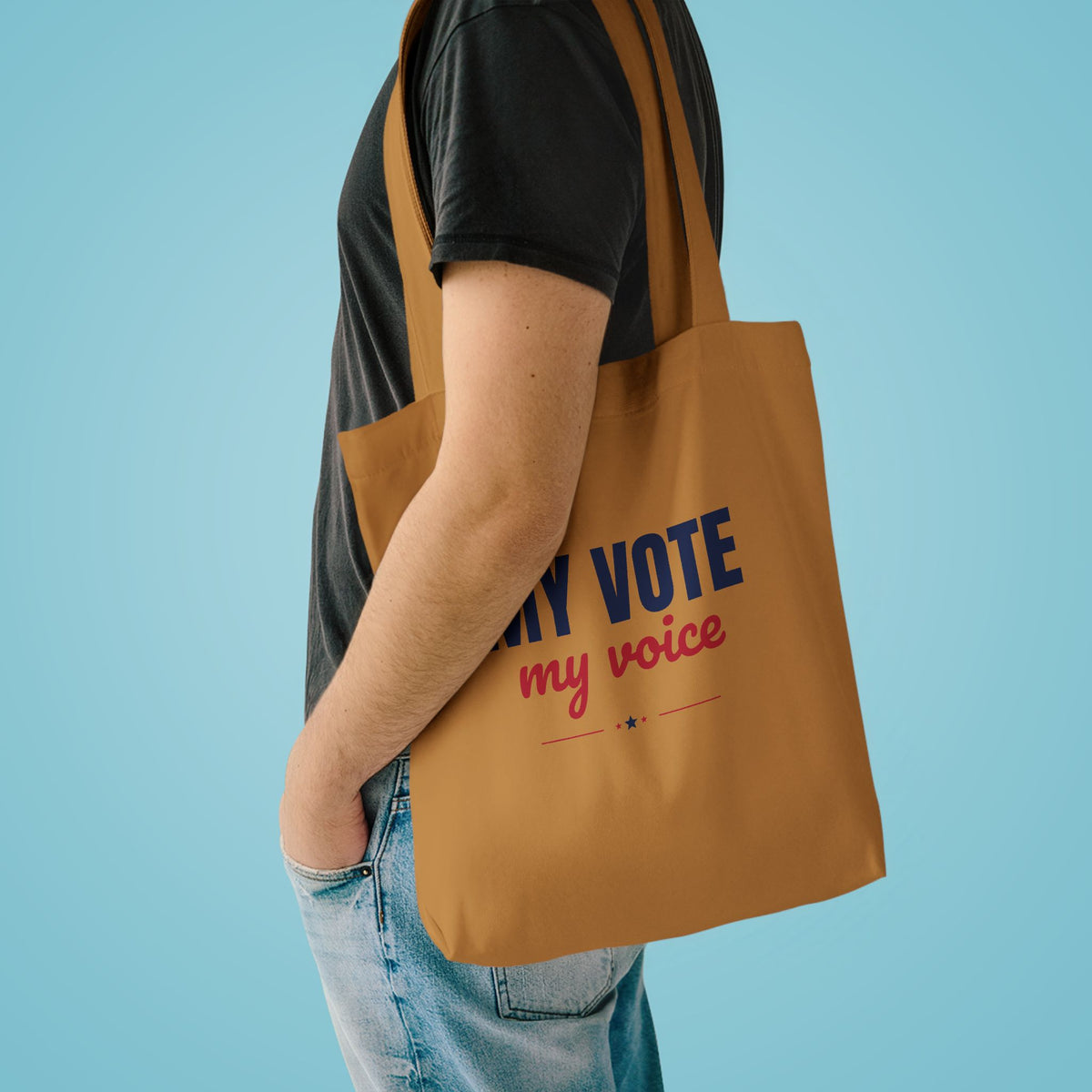 My Vote My Voice Tote Bag, Vote Canvas Tote Bag