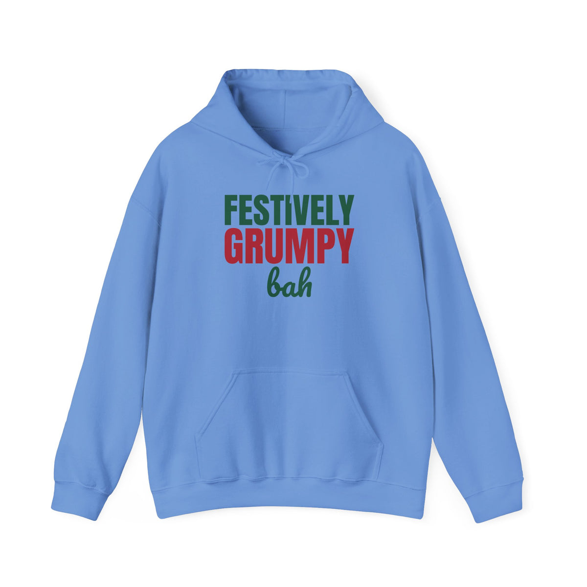 Festively Grumpy Bah Hoodie, Funny Christmas Hoodie
