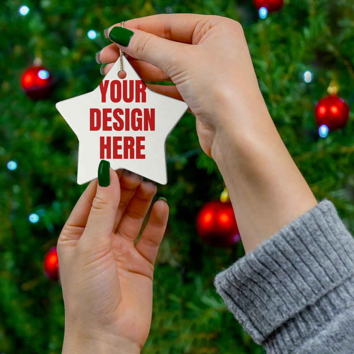 Custom Photo Christmas Ornament – Upload Your Photo or Text