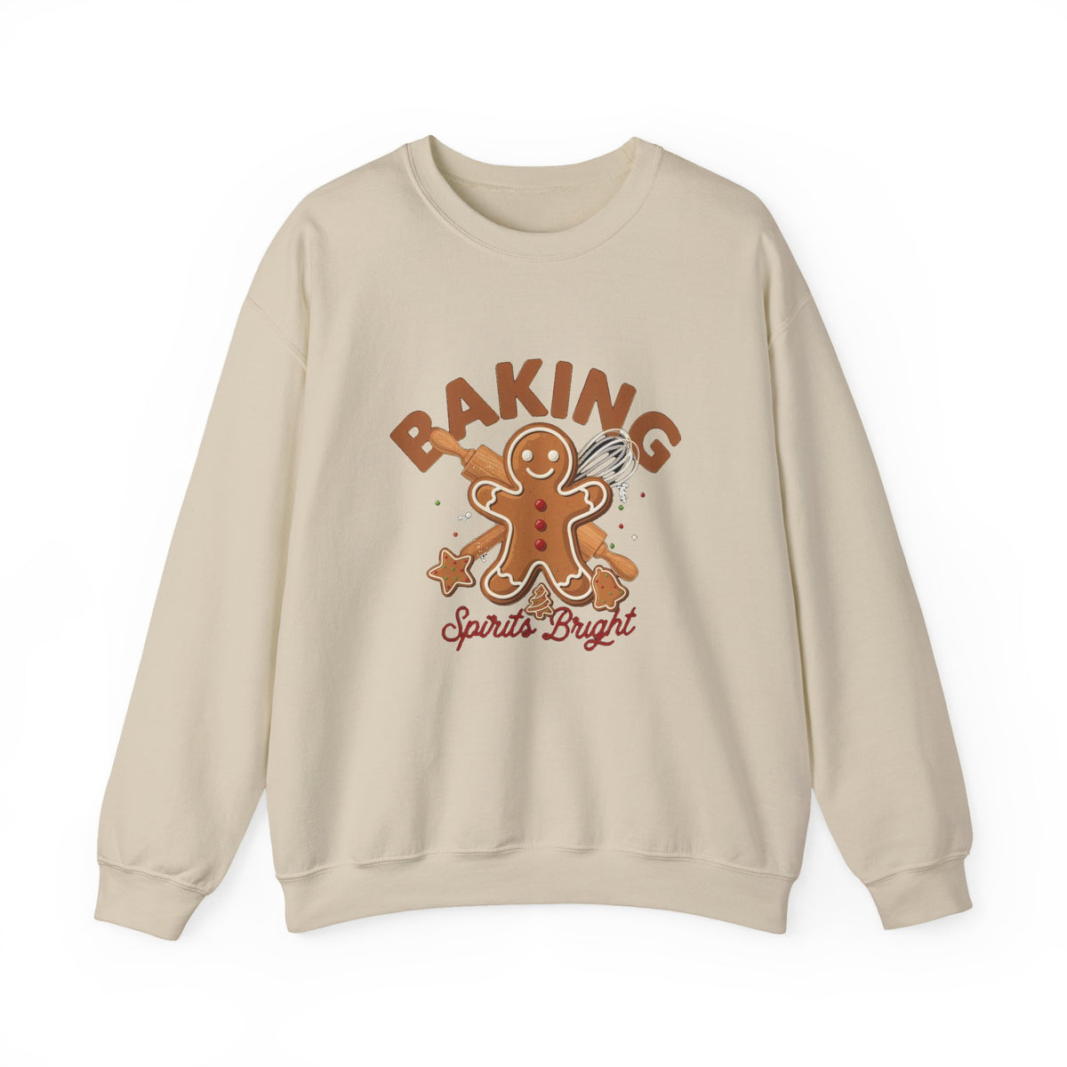 Baking Spirits Bright Sweatshirt, Christmas Baking Crewneck, Gift for Bakers