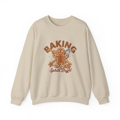 Baking Spirits Bright Sweatshirt, Christmas Baking Crewneck, Gift for Bakers