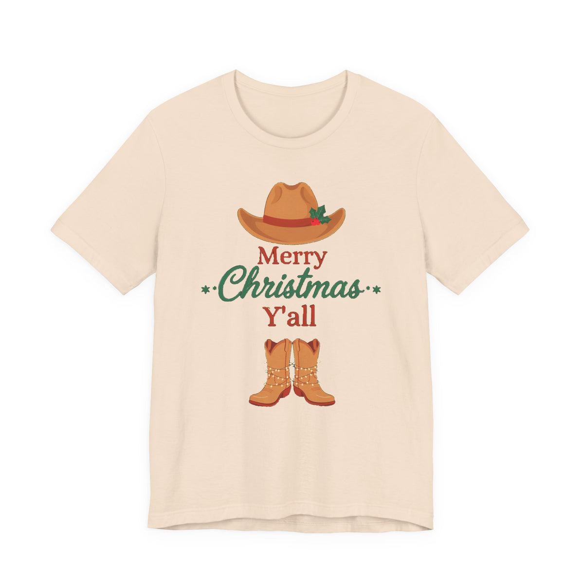 Merry Christmas Y'all Shirt, Western Christmas T-Shirt, Southern Holiday Tee