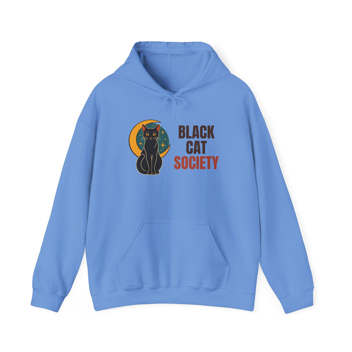 Black Cat Society Vintage Moon Hoodie, Vintage Black Cat Society Hoodie