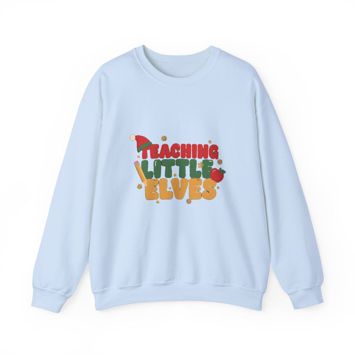 Teaching Little Elves Sweatshirt, Teacher Christmas Crewneck, Cozy Holiday Teacher Sweater