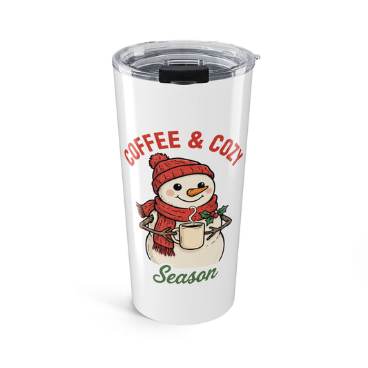 Coffee and Cozy Season Snowman Tumbler