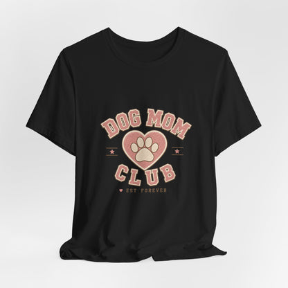 Dog Mom Club Shirt, Varsity Dog Mom T-Shirt, Paw Print Gift for Dog Lovers