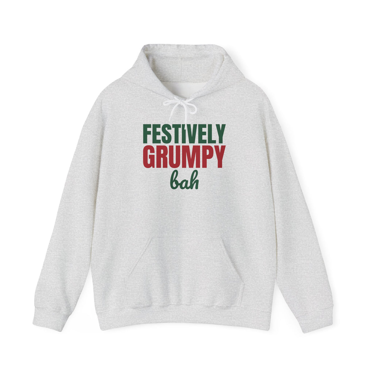 Festively Grumpy Bah Hoodie, Funny Christmas Hoodie