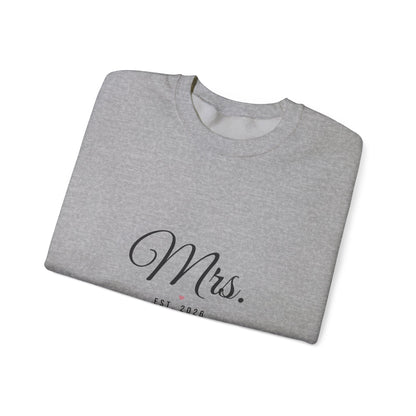 Mrs Est 2026 Sweatshirt, Bride Crewneck, Bridal Shower and Honeymoon Gift