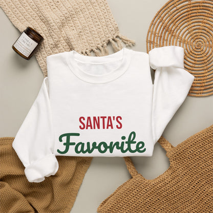 Santa's Favorite Teacher Sweatshirt, Teacher Christmas Crewneck, Teacher Gift