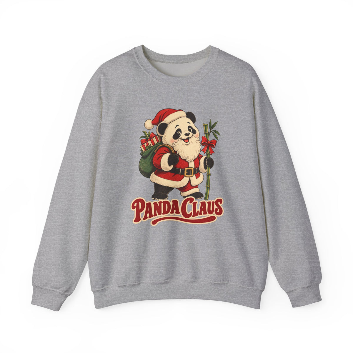 Panda Claus Christmas Panda Sweatshirt, Panda Christmas Crewneck Sweatshirt