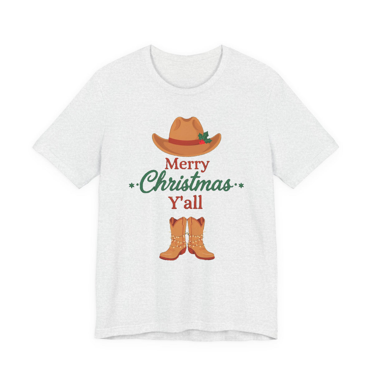 Merry Christmas Y'all Shirt, Western Christmas T-Shirt, Southern Holiday Tee