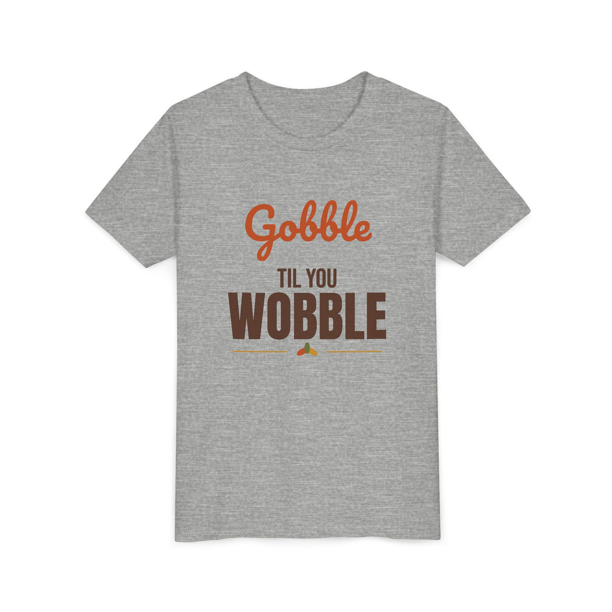 Gobble Til You Wobble Kids Shirt, Kids Thanksgiving T-Shirt, Funny Turkey Day Tee