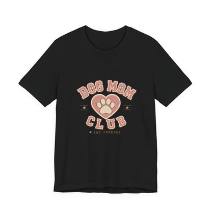 Dog Mom Club Shirt, Varsity Dog Mom T-Shirt, Paw Print Gift for Dog Lovers
