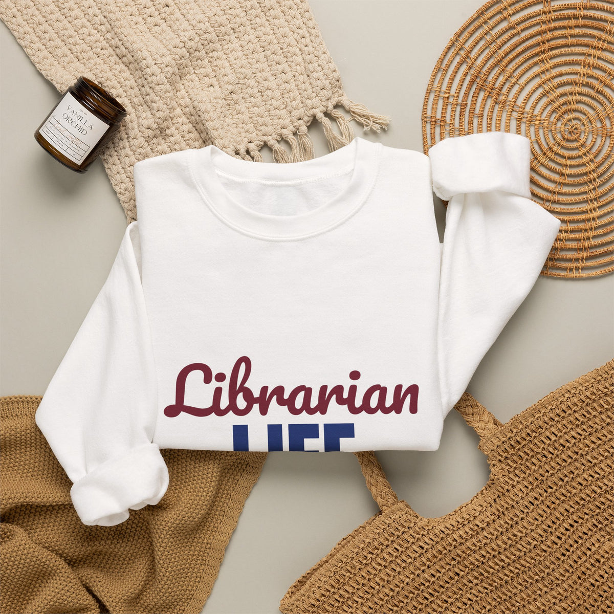 Librarian Life Shh I'm Reading Sweatshirt, Librarian Crewneck Sweatshirt