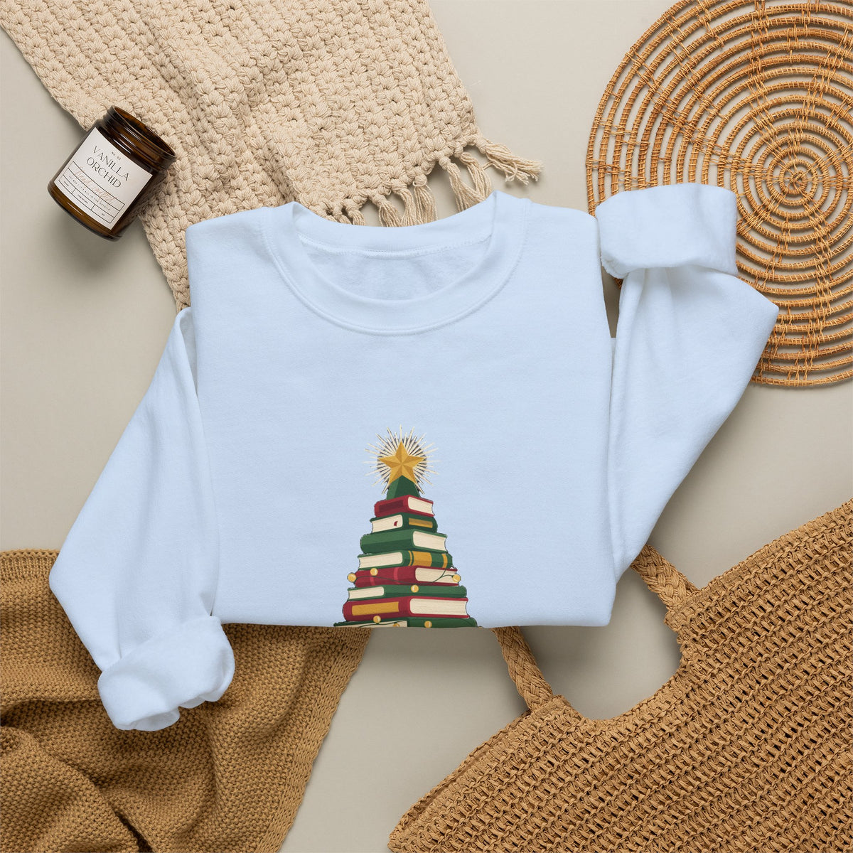Merry Bookmas Sweatshirt, Bookish Christmas Crewneck, Book Lover Sweater