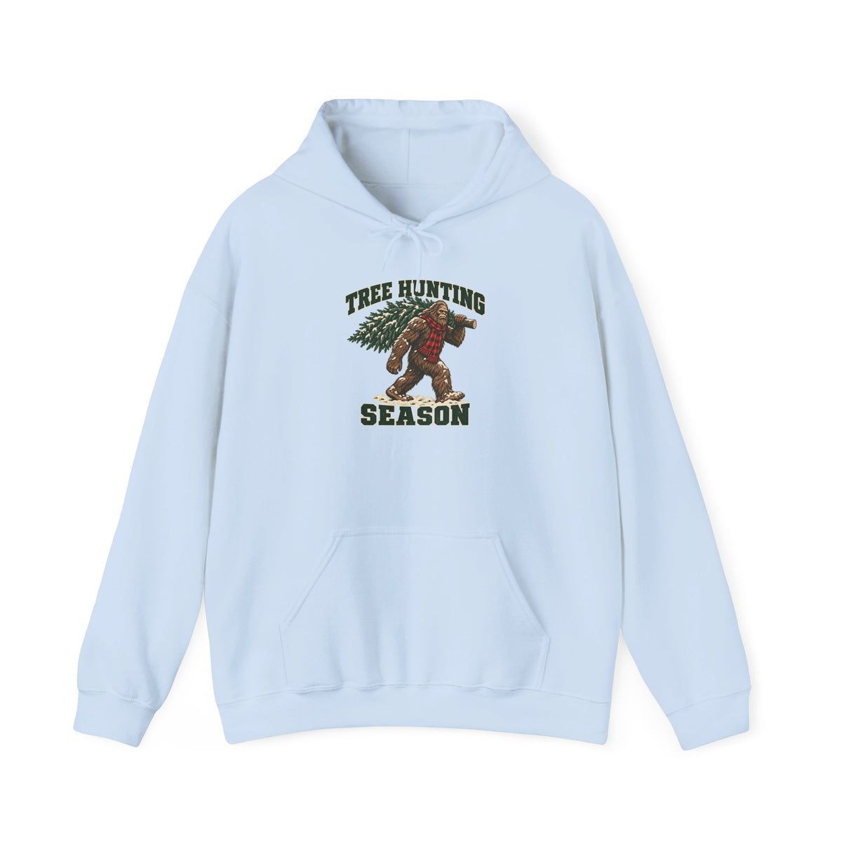Tree Hunting Season Bigfoot Christmas Tree Hoodie, Bigfoot Christmas Hoodie