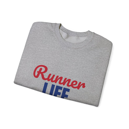 Runner Life Miles and Smiles Sweatshirt, Runner Crewneck Sweatshirt
