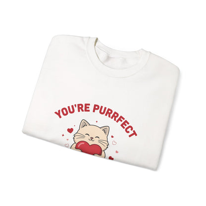 You're Purrfect Valentine Cat Sweatshirt, Cat Valentine Crewneck