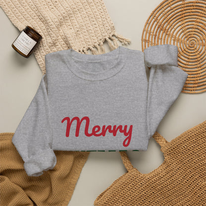Merry Knitmas Sweatshirt, Knitting Christmas Crewneck, Knitter Gift