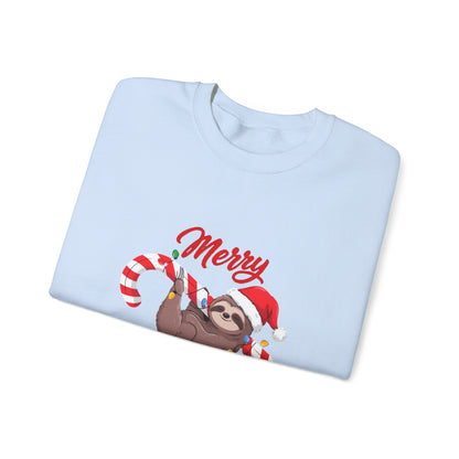 Merry Slothmas Sweatshirt, Funny Sloth Christmas Crewneck