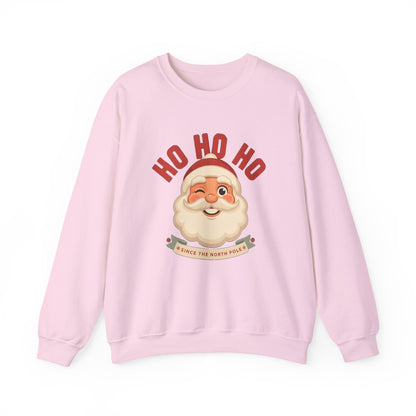 Ho Ho Ho Vintage Santa Sweatshirt, Retro Santa Christmas Crewneck, Classic Holiday Sweater