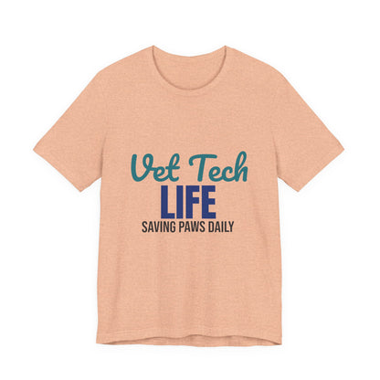 Vet Tech Life Saving Paws Daily Shirt, Vet Tech T-Shirt, Veterinary Technician Gift