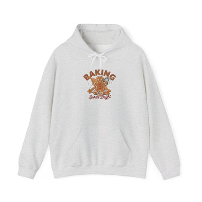 Baking Spirits Bright Hoodie, Christmas Baking Hooded Sweatshirt