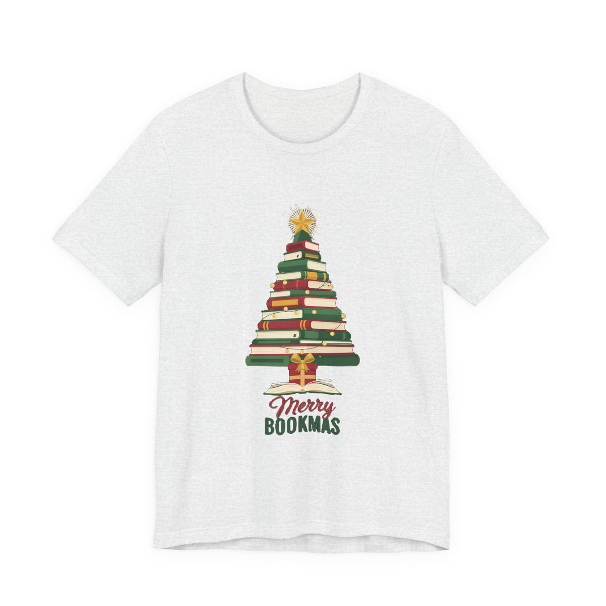 Merry Bookmas Shirt, Book Lover Christmas T-Shirt, Bookish Holiday Tee