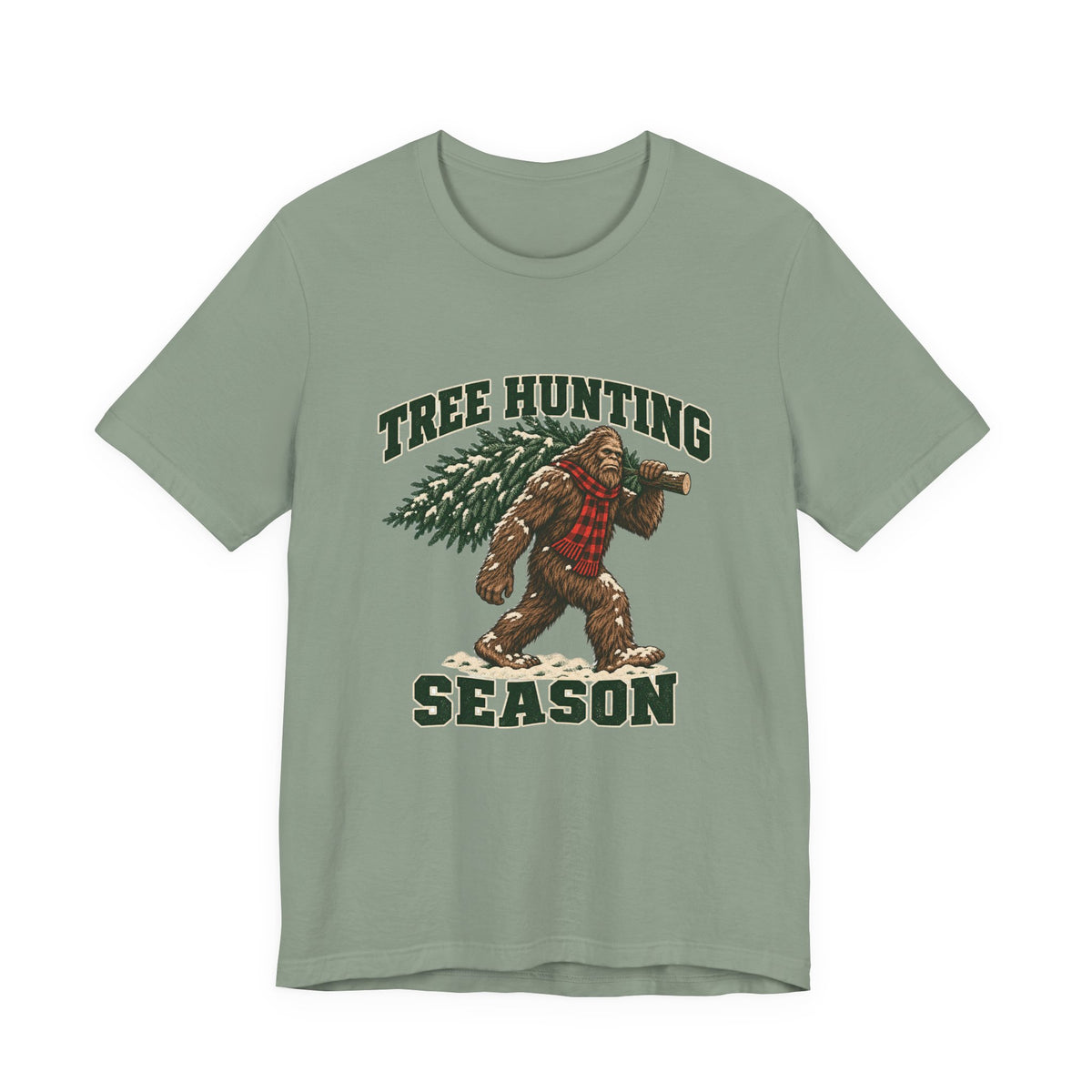 Tree Hunting Season Bigfoot Christmas Tree Shirt, Bigfoot Christmas T-Shirt, Bigfoot Christmas Gift