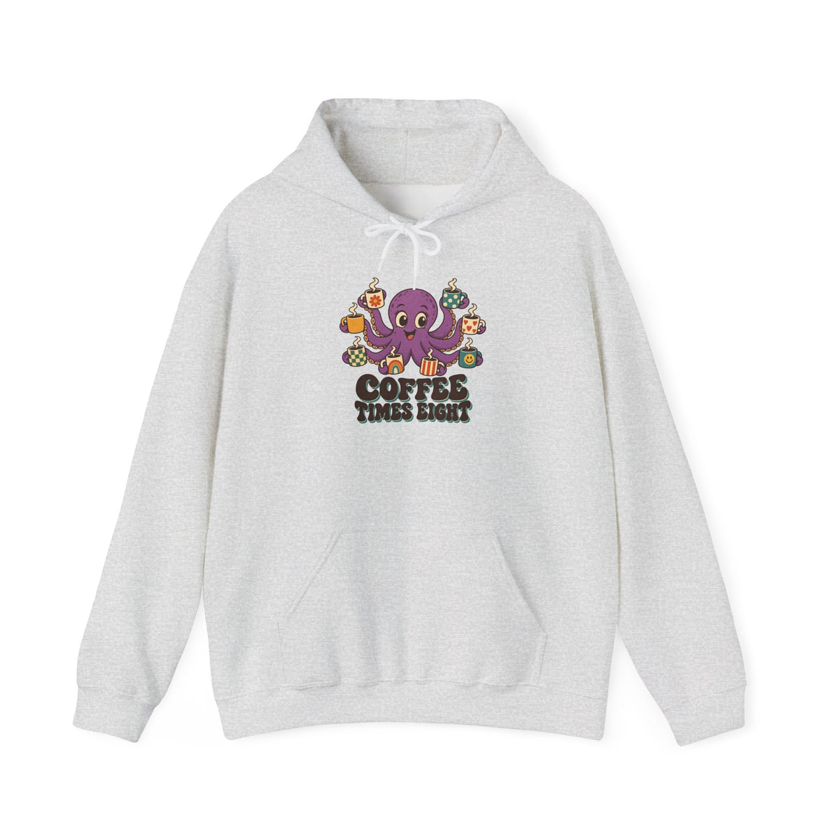 Coffee Times Eight Octopus Hoodie, Octopus Coffee Hoodie