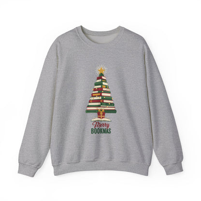 Merry Bookmas Sweatshirt, Bookish Christmas Crewneck, Book Lover Sweater