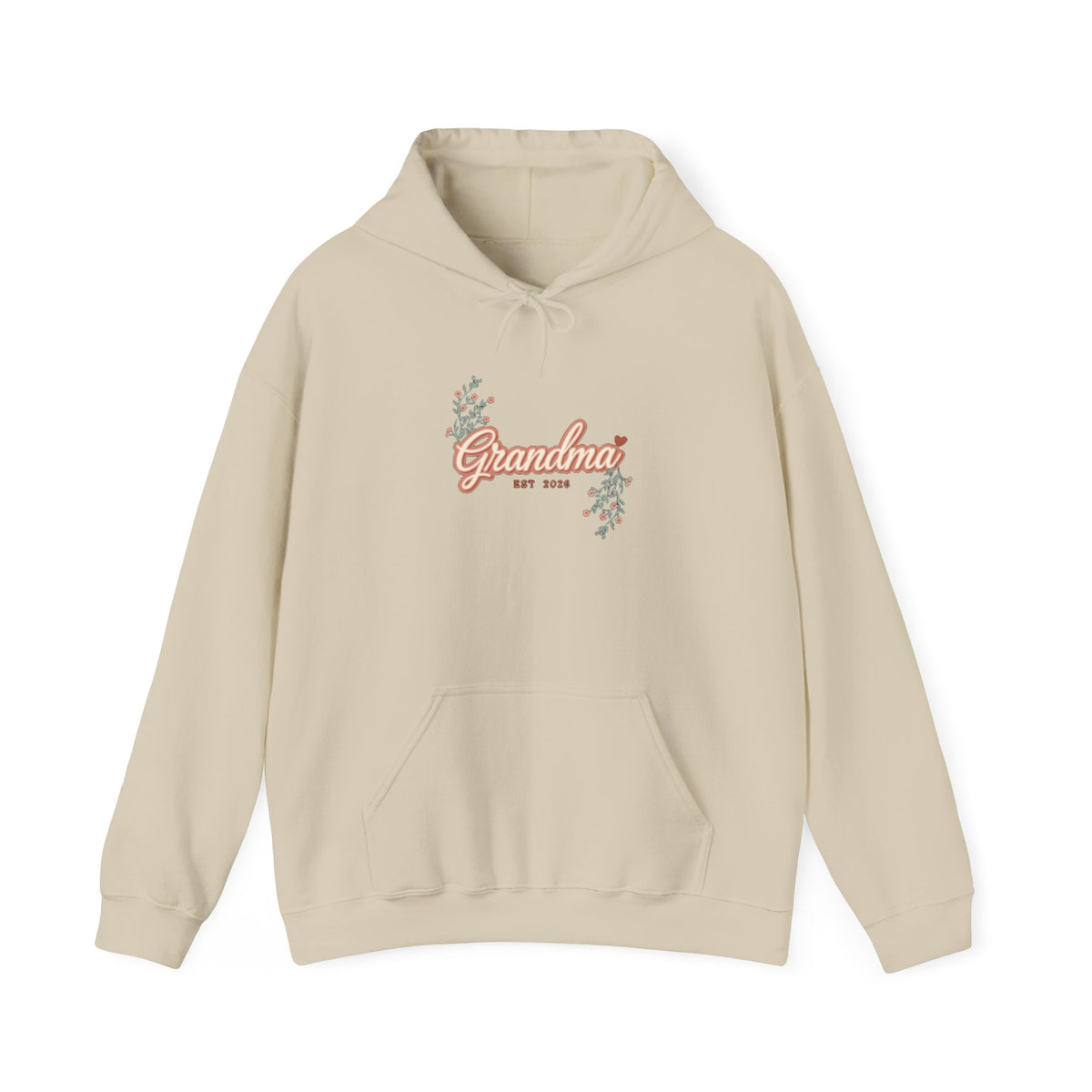 Grandma Est 2026 Hoodie, New Grandma Hooded Sweatshirt, Pregnancy Reveal Gift