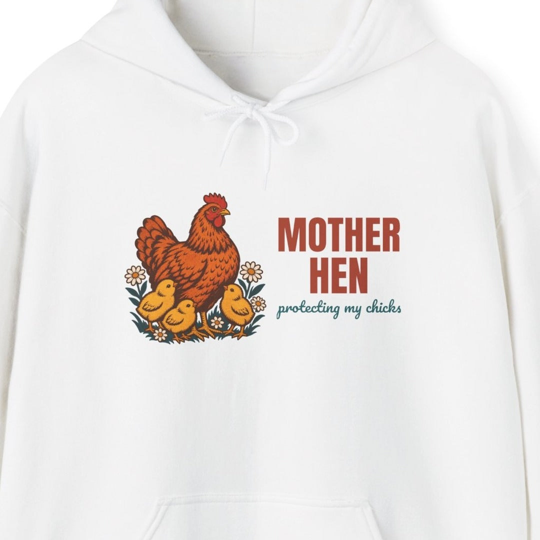Mother Hen Protecting My Chicks Hoodie, Vintage Mother Hen Hoodie lifestyle