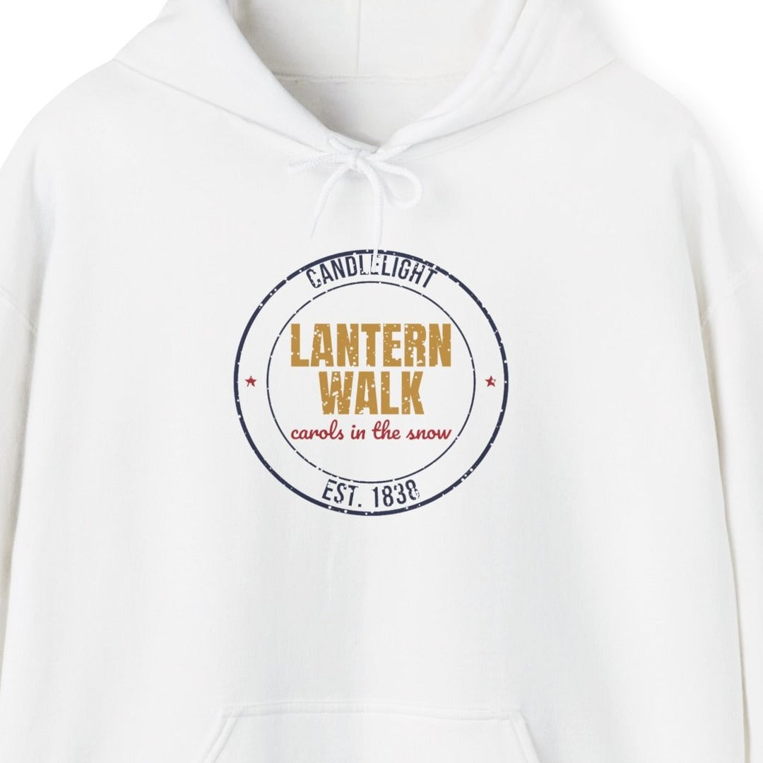 Candlelight Lantern Walk Est. 1838 Hoodie, Vintage Christmas Hoodie lifestyle