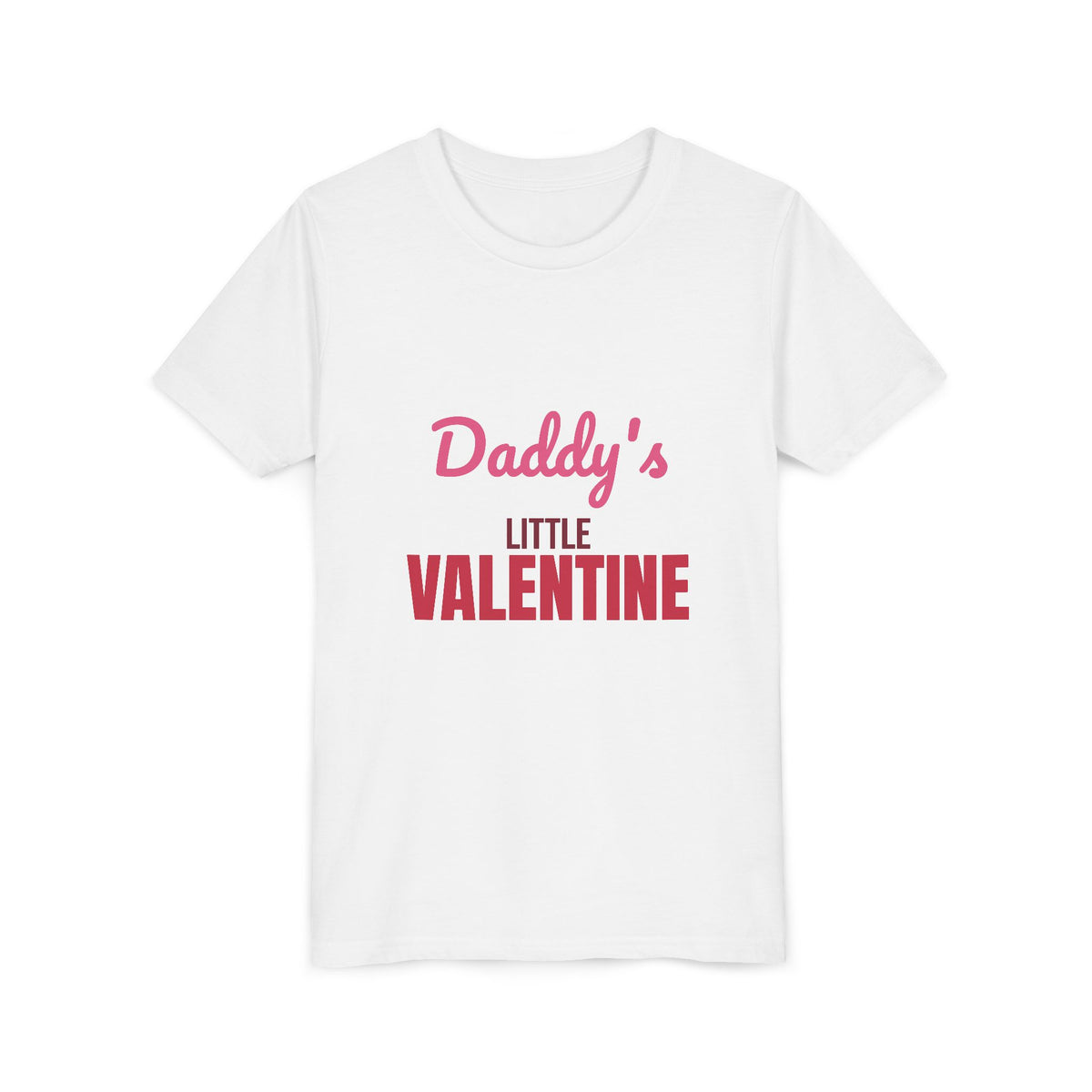 Daddy's Little Valentine Kids Shirt, Kids Valentines Day T-Shirt