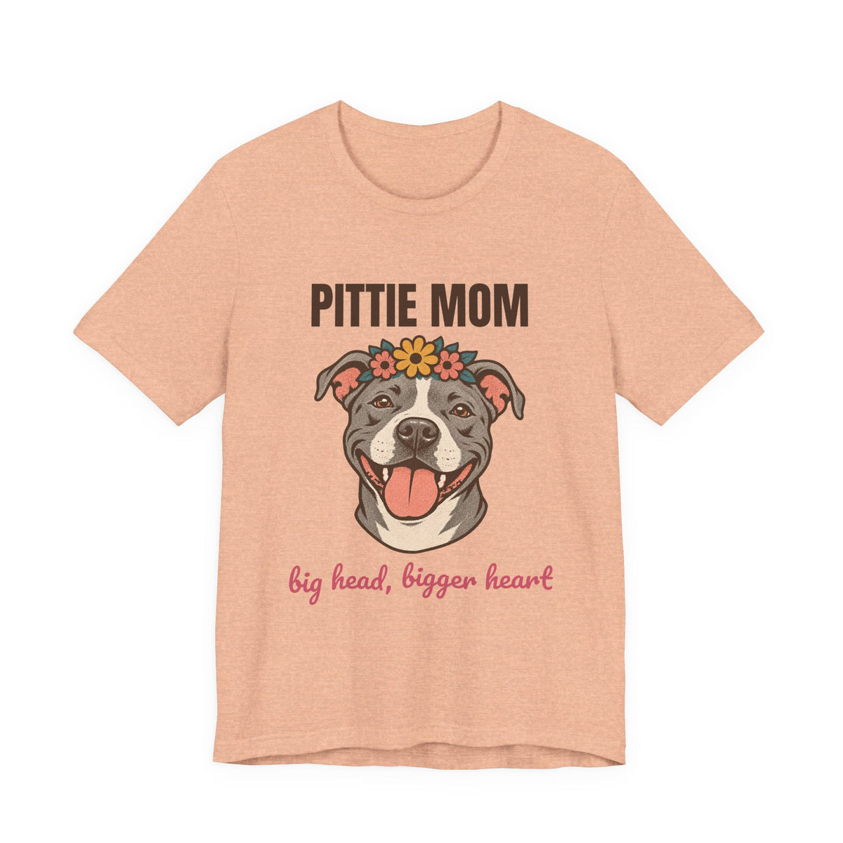Pittie Mom Big Head Bigger Heart Shirt, Retro Pittie Mom T-Shirt, Vintage Pittie Mom Gift