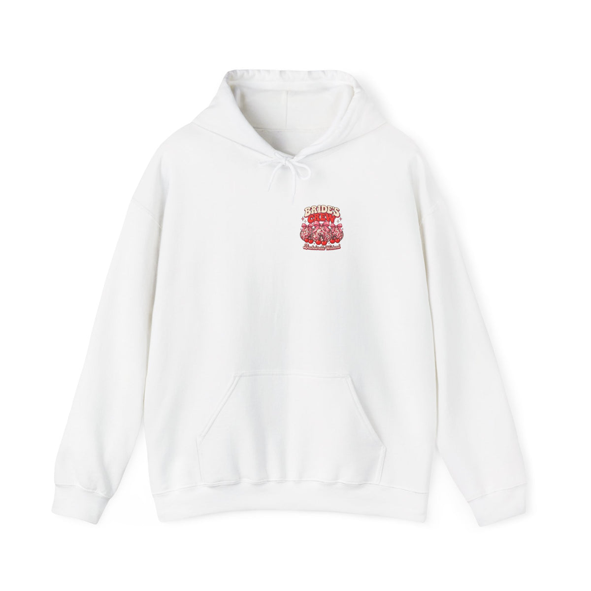 Bride's Crew Bachelorette Weekend Disco Balls Hoodie, Front and Back Bachelorette Party Hoodie