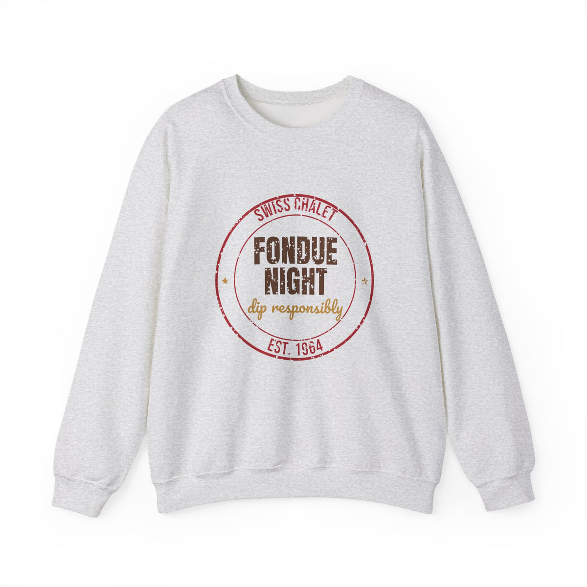 Swiss Chalet Fondue Night Est. 1964 Sweatshirt, Vintage Fondue Crewneck Sweatshirt