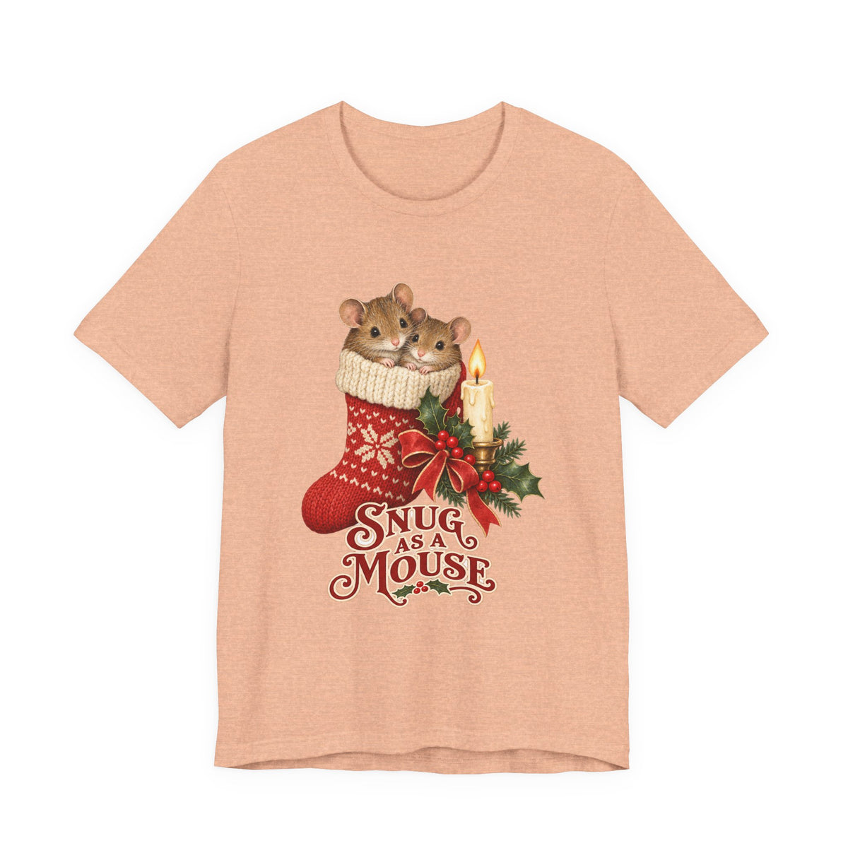 Snug as a Mouse Christmas Stocking Mice Shirt, Christmas Mice T-Shirt, Christmas Mice Gift