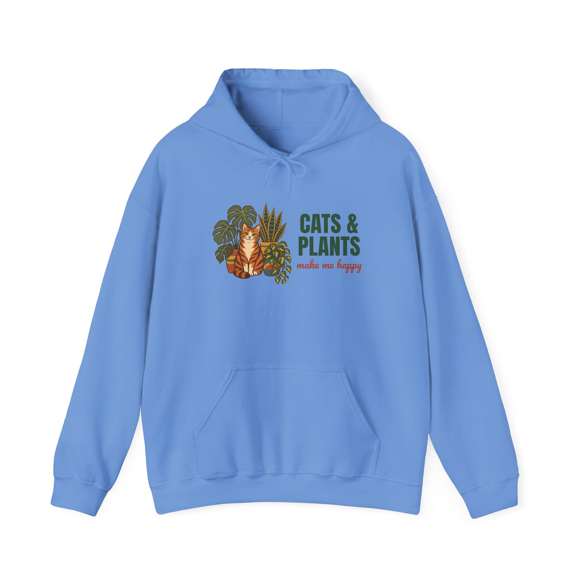 Cats and Plants Make Me Happy Hoodie, Vintage Cats and Plants Hoodie