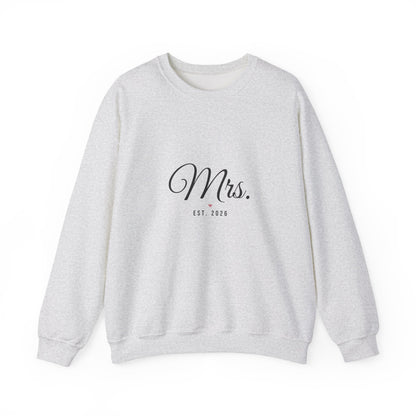 Mrs Est 2026 Sweatshirt, Bride Crewneck, Bridal Shower and Honeymoon Gift
