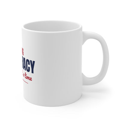 Teaching Democracy One Lesson at a Time Mug, Civics Teacher Coffee Mug 11oz