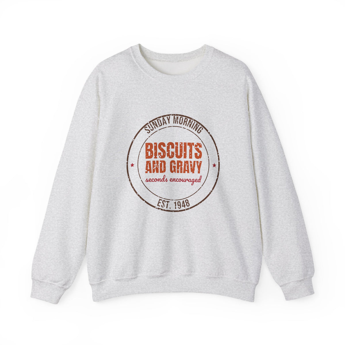 Sunday Morning Biscuits and Gravy Est. 1948 Sweatshirt, Vintage Southern Crewneck Sweatshirt