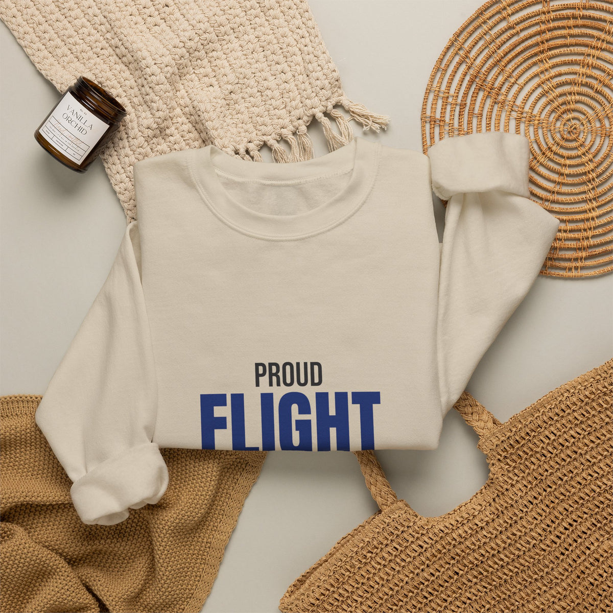 Proud Flight Attendant Sweatshirt, Flight Attendant Crewneck Sweatshirt